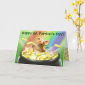 Niedliche Mäusest patrick Tageskarte Karte (Gelbe Blume)