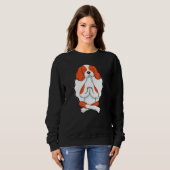 Niedliche Meditation Hund spirituelle Meditation F Sweatshirt (Vorne ganz)