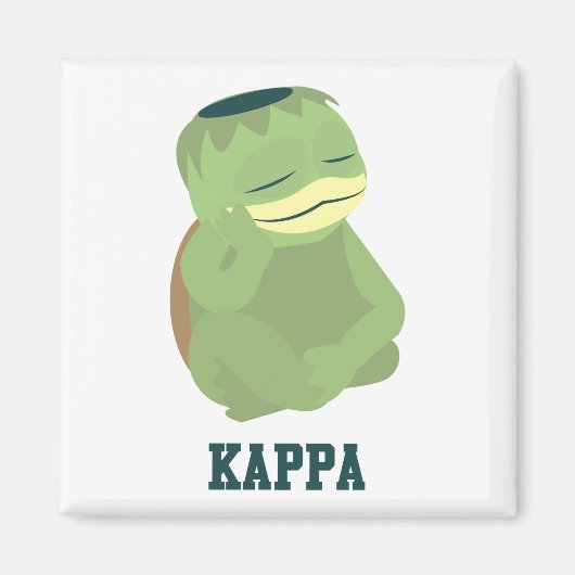 Niedliche Meditation Kappa Magnet (Vorne)