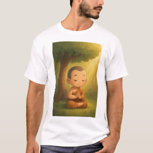 "Niedliche Meditation Mönch Cartoon   Calm Spiritu T-Shirt