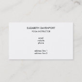 Niedliche Meditationslatte in Lotus Position Yoga Visitenkarte (Rückseite)