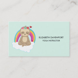 Niedliche Meditationslatte in Lotus Position Yoga Visitenkarte