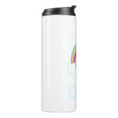 Niedliche Meditierungshülse mit Regenbogen Thermosbecher (Nach links gedreht)