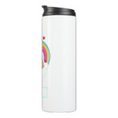 Niedliche Meditierungshülse mit Regenbogen Thermosbecher (Nach rechts gedreht)
