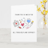 Niedliche Medizin Dankeschön Karte für Krankenschw (Gelbe Blume)