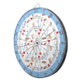 Niedliche Medizinelemente Dartscheibe (Vorderseite rechts)