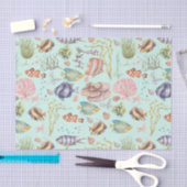 Niedliche Meeresfauna und -flora Seidenpapier (Handwerk)