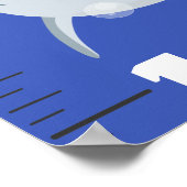 Niedliche Meereslebewesen Cartoon Poster (Ecke)