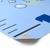 Niedliche Meereslebewesen Cartoon Poster (Ecke)