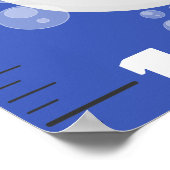 Niedliche Meereslebewesen Cartoon Poster (Ecke)