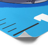 Niedliche Meereslebewesen Cartoon Poster (Ecke)