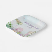 Niedliche Meereslebewesen Pink Baby Dusche Teller (Gewinkelt)