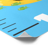 Niedliche Meereslebewesen Unterseeboot-Wachstumsta Poster (Ecke)