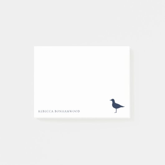 Niedliche Meeresmöwe Personalisierte Natur Post-it Klebezettel (Vorderseite)