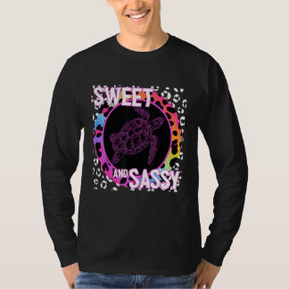 Niedliche Meeresschildkröte 90er Nostalgie Regenbo T-Shirt