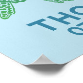 Niedliche Meeresschildkröte CUSTOM BABY NAME BIRTH Poster (Ecke)