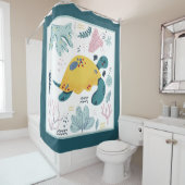 niedliche Meeresschildkröte Duschvorhang (Beispiel)