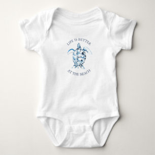 Niedliche Meeresschildkröte Einzigartige Art Baby  Strampler