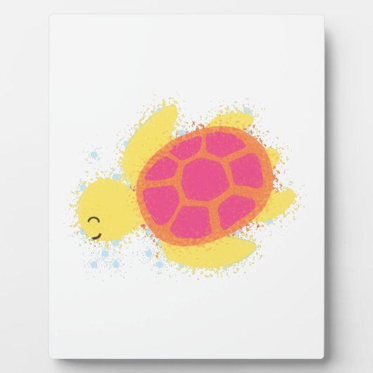 Niedliche Meeresschildkröte Fotoplatte (Vorderseite)