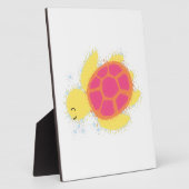 Niedliche Meeresschildkröte Fotoplatte (Seite)