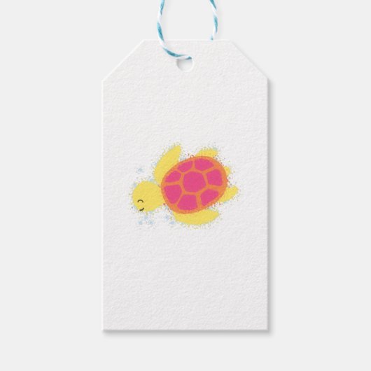 Niedliche Meeresschildkröte Geschenkanhänger (Vorderseite)