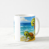Niedliche Meeresschildkröte Kaffeetasse (VorderseiteRechts)