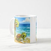 Niedliche Meeresschildkröte Kaffeetasse (Vorderseite Links)