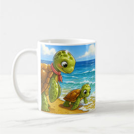 Niedliche Meeresschildkröte Kaffeetasse