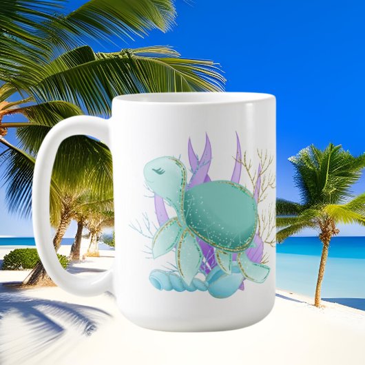 niedliche Meeresschildkröte Kaffeetasse