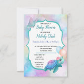 Niedliche Meeresschildkröte Pastel Wasserfarbe Kin Karte (Vorderseite)