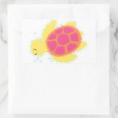 Niedliche Meeresschildkröte Rechteckiger Aufkleber (Tasche)