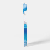 Niedliche Meeresschildkröte vor einer tropischen I iPhone Hülle (Linke Seite)