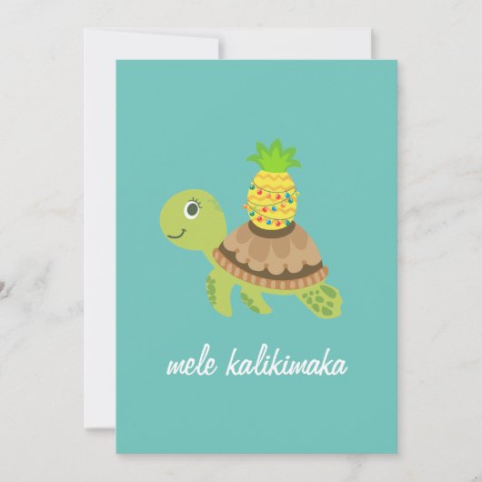 Niedliche Meeresschildkröte Weihnachten (Vorderseite)