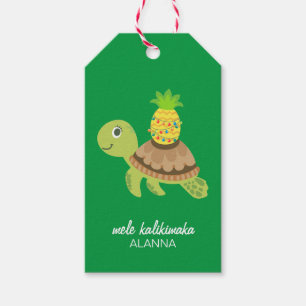 Niedliche Meeresschildkröte Weihnachten Geschenkanhänger