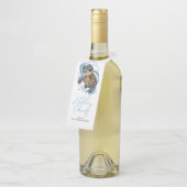 Niedliche Meeresschildkröte Weihnachtsfeiertag Flaschenanhänger (Angewinkelt)