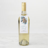 Niedliche Meeresschildkröte Weihnachtsfeiertag Flaschenanhänger (Auf Flasche)