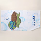 Niedliche Meeresschildkröten Strandtuch (Vorderseite)