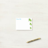 Niedliche Meeresschildkröten und -kalligraphie Post-it Klebezettel (Auf Schreibtisch)