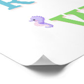 Niedliche Meerestiere Alphabet Kinderzimmer Kinder Poster (Ecke)