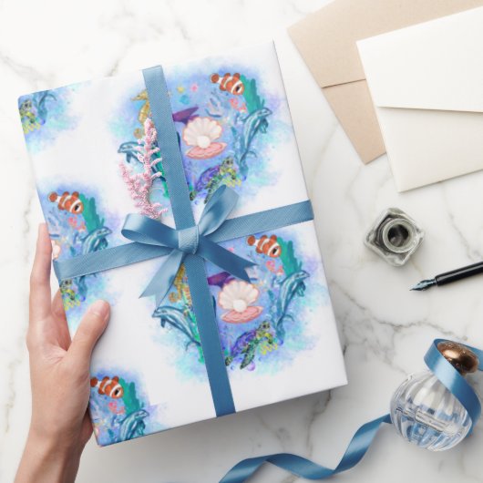 Niedliche Meerestiere Geschenkpapier (Schenken)