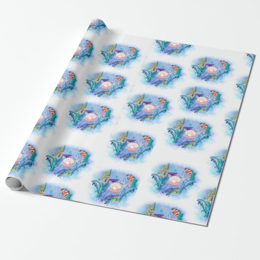 Niedliche Meerestiere Geschenkpapier (Ungerollt)