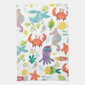 Niedliche Meerestiere Geschirrtuch (Vertikal)