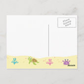 Niedliche Meerestiere Kindergeburtstag Postkarte (Rückseite)