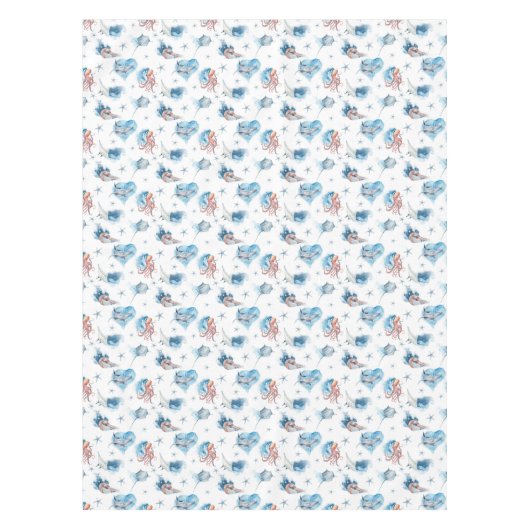 Niedliche Meerestiere Tischdecke (Vorderseite)