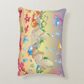 Niedliche Meereswelt Kissen (Rückseite(Vertikal))