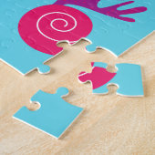 Niedliche Meereswelt Tiere Personalisiert Jungen Puzzle (Seite)