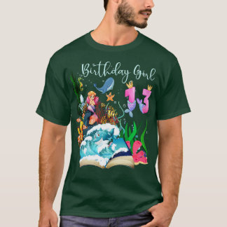 Niedliche Meerjungfrau 13. Geburtstagskarte T-Shirt