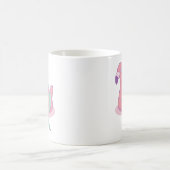 Niedliche Meerjungfrau auf Flamingo Pool Float Fun Kaffeetasse (Mittel)