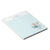 Niedliche Meerjungfrau beim Dolphin Notizblock (angewinkelt)