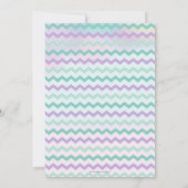 Niedliche Meerjungfrau Birthday Regenbogen unter d Einladung (Rückseite)